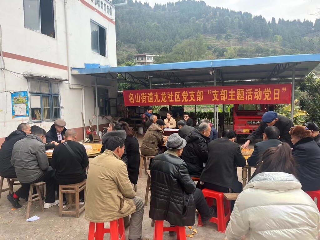 名山街道九龙社区开展返乡交流座谈会。名山街道供图 第1眼TV-华龙网发